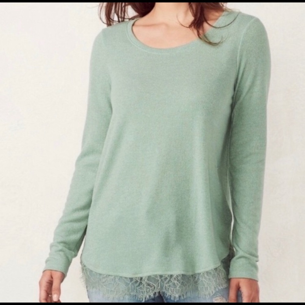 Lauren Conrad Long Sleeve Shirttail Tunic